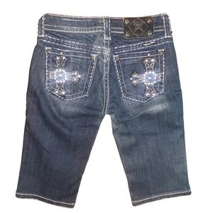 Miss Me Jeans, Women’s, Size 25,  Rhinestone Bermuda